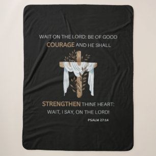 Bibel Verse Scripture Psalm 27:14 KJV Sherpadecke
