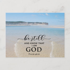 Bibel Verse Sei still und ich bin Gott Postcard Postkarte