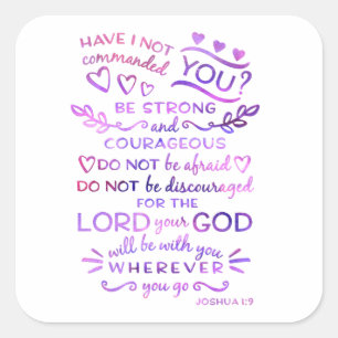 Bibel Verse Sticker Joshua 1:9