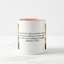 Bibel Verse Tasse Pink - Matthew 19:26