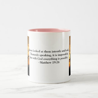Bibel Verse Tasse Pink - Matthew 19:26
