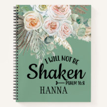 Bibel Verse Watercolor Pampas Grass Notebook