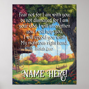 Bibel Verse Zitat Boys Forest Playground Kinder Ku Poster
