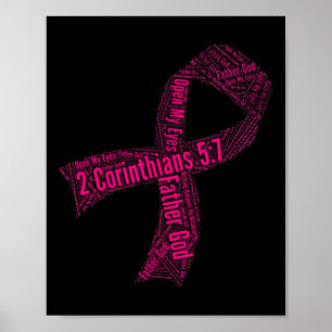 Bibel Verse zur Sensibilisierung für Brustkrebs Poster