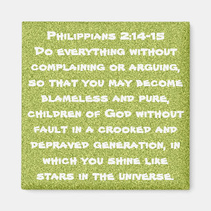 Bibel-Versermutigung Philippians-2:14 - 15 Magnet