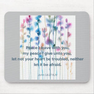 Bibel Verses Komfort helle, wasserfarbene Blume Mousepad