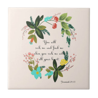 Bibel versifiziert Kunst - Jeremias-29:13 Fliese