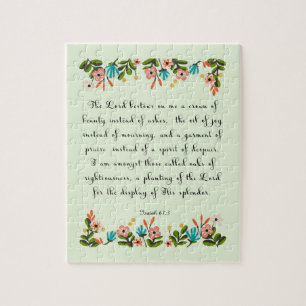 Bibel versifiziert Kunst - Jesaja-61:3 Puzzle