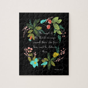 Bibel versifiziert Kunst - Psalm-23:2 Puzzle