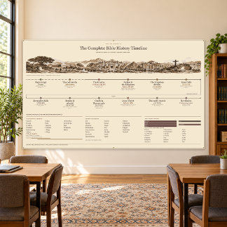 Bibel-Zeitstrahl - Antique Sepia - 1,5 x 0,9 m Banner