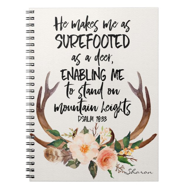 Bibel-Zitat-personalisiertes Notizbuch Notizblock (Vorderseite)