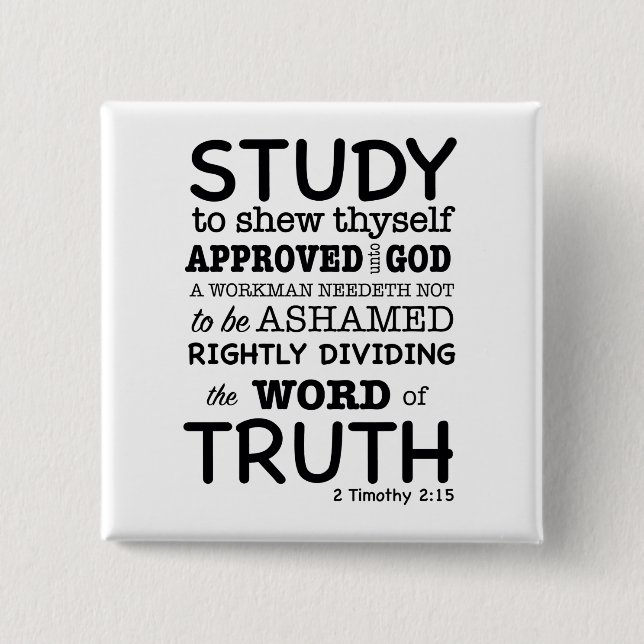Bibelangebot 2 Timothy 2:15 Button (Vorderseite)