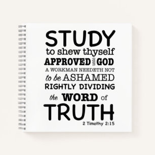 Bibelangebot 2 Timothy 2:15 Journal Notizbuch