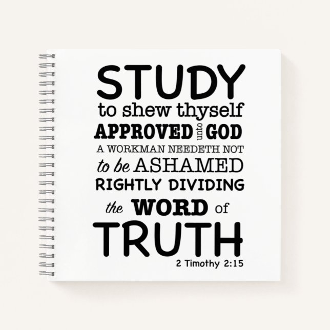 Bibelangebot 2 Timothy 2:15 Journal Notizbuch (Vorderseite)