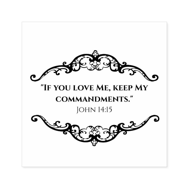 Bibelangebot Bibel Liebe Jesus Gebote Gummistempel (Prägung)