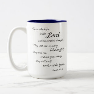 Bibelangebot - Isaiah 40:31 - Zweifarbige Tasse