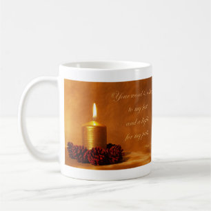 Bibelangebot mit Weihnachtskerze Kaffeetasse