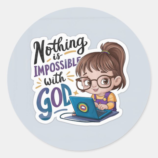 Bibelaufkleber Runder Aufkleber (Vorderseite)