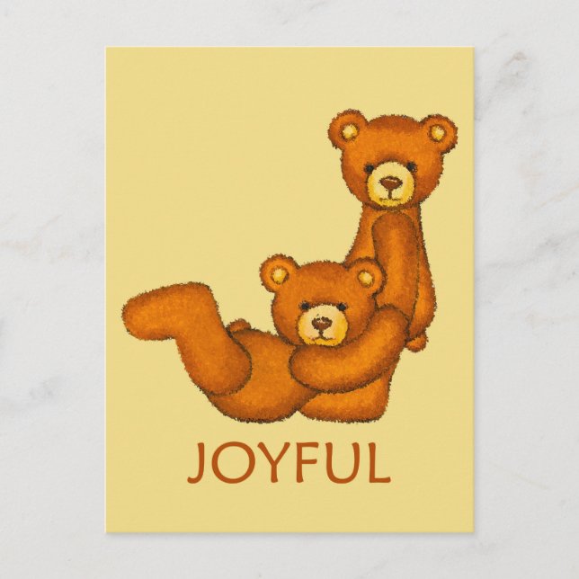 Bibelbären ~ Joyful Scripture Postkarte (Vorderseite)