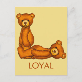 Bibelbären ~ Loyal Scripting ~ Flashcards Postkarte