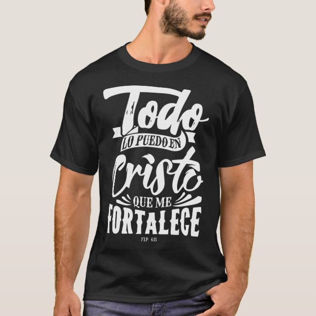 Bibelbotschaft Christlicher Gott auf Spanisch Cris T-Shirt (Vorderseite)
