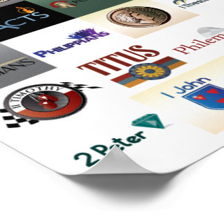 Bibelbuch-Logos-Plakat - 11" x 17" Poster