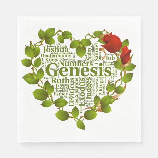 Bibelbücher Serviette (Vorderseite)