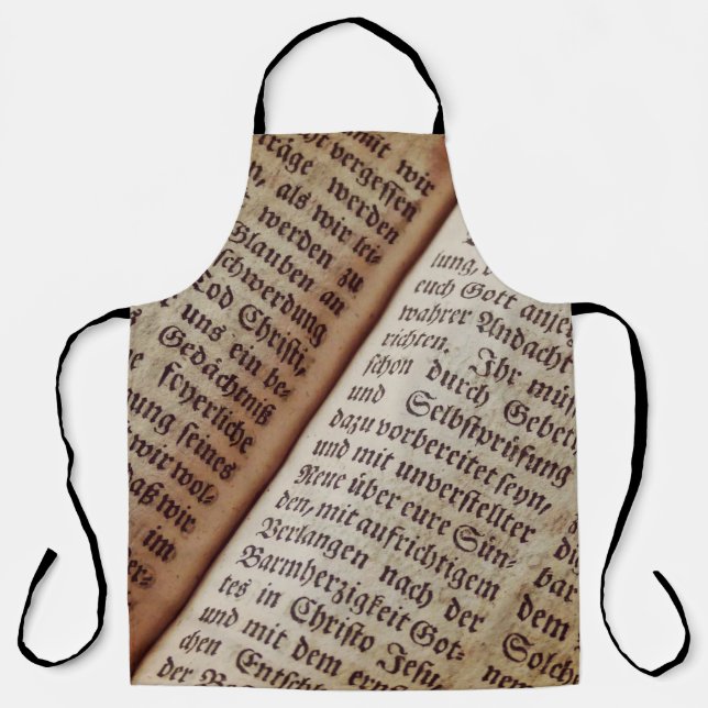 Bibelbuchseite mit Textur Schürze (Vorderseite)