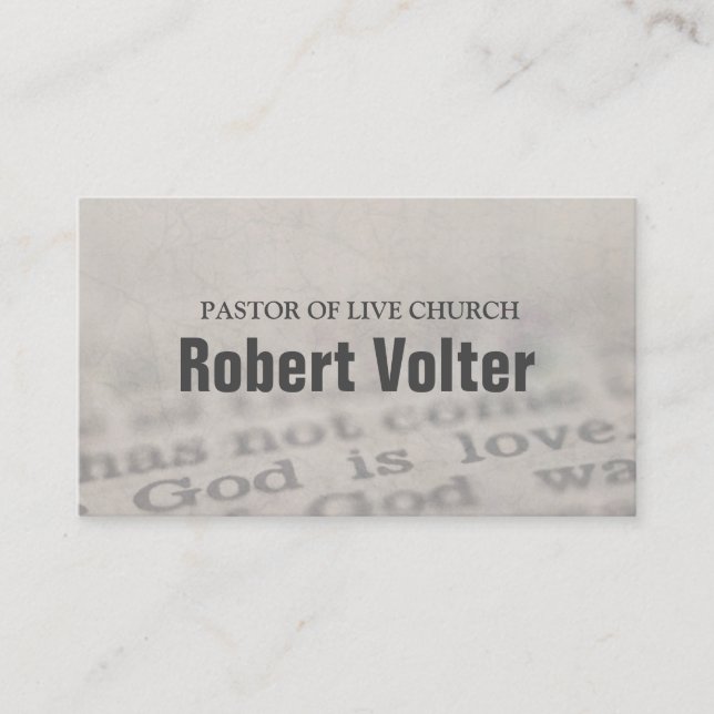 Bibelchristlich-religiöse Visitenkarte (Vorderseite)