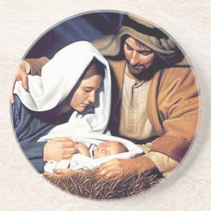 Bibelglauben Jesus Christus inspirierendes Gebet Sandstein Untersetzer