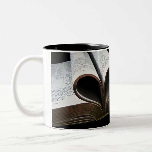 Bibelherz Zweifarbige Tasse (Links)