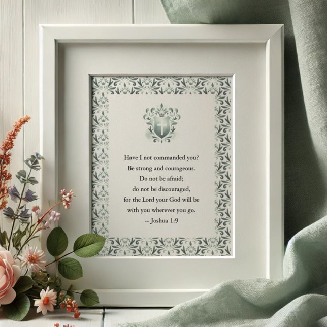 BibelMotivierend Plakate (Bible verse poster in green. )