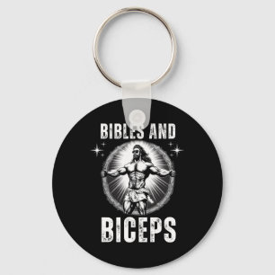 Bibeln und Biceps Bodybuilding Jesus Fitness Funny Schlüsselanhänger