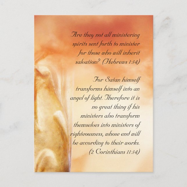 Bibelpassage, Engel Postkarte (Vorderseite)