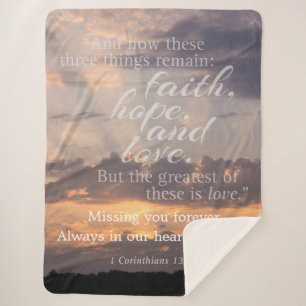 Bibelpassage PERSONALISIERTE Decke Sherpadecke