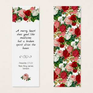 Bibelquotation Blumenrosy-Lesezeichen