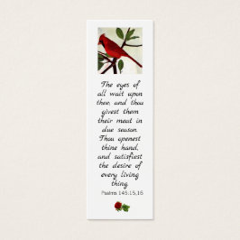 Bibelquotation der Schrift und Roter Vogel-Lesezei