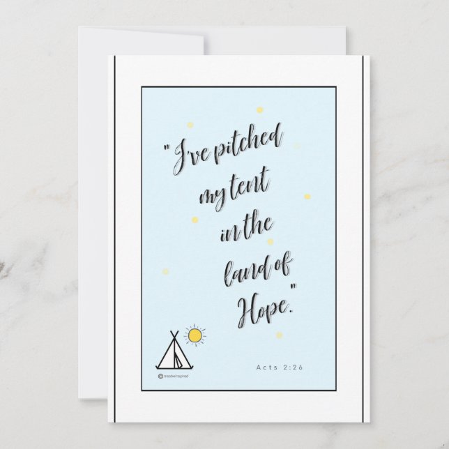 Bibels über hoffnungsblauen Hintergrund Dankeskarte (Vorderseite)