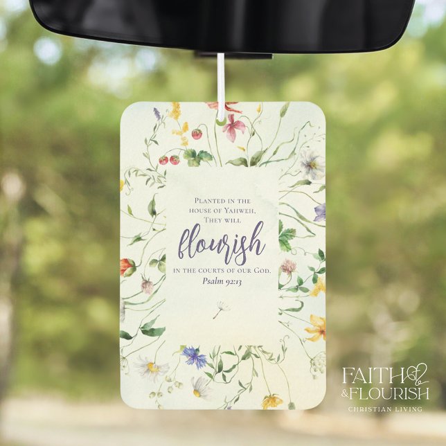 Bibelschrift der Aquarellfarben-Wildblume Autolufterfrischer (Von Creator hochgeladen)