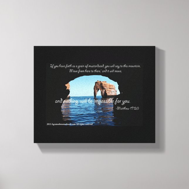 Bibelschrift Inspiration Leinwanddruck (Vorderseite)