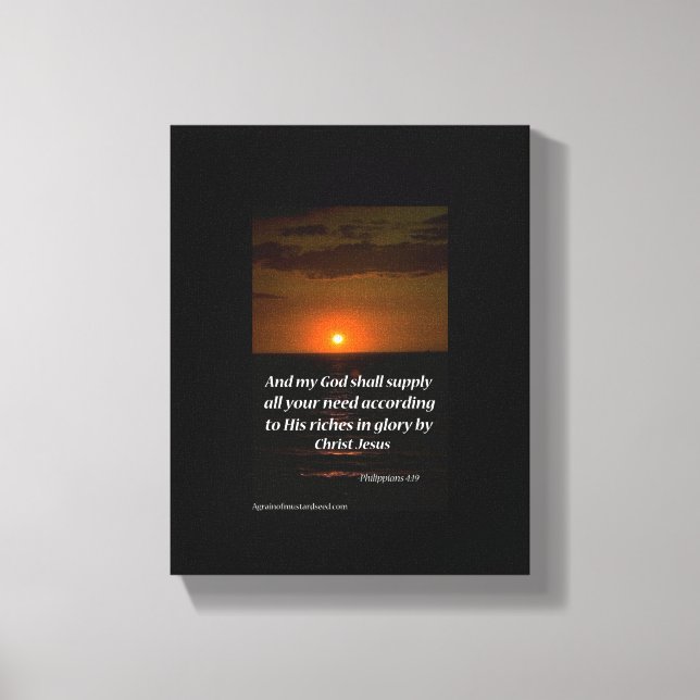 Bibelschrift Inspiration Leinwanddruck (Vorderseite)