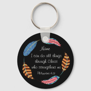 Bibelschrift Philippianer 4:13 Christliche Stärke Schlüsselanhänger