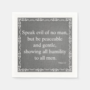 Bibelschrift Segen - Titus 3:2 Serviette