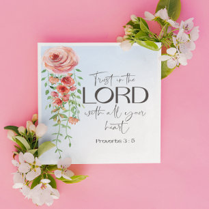 Bibelsprichwörter Blumenschrift Serviette