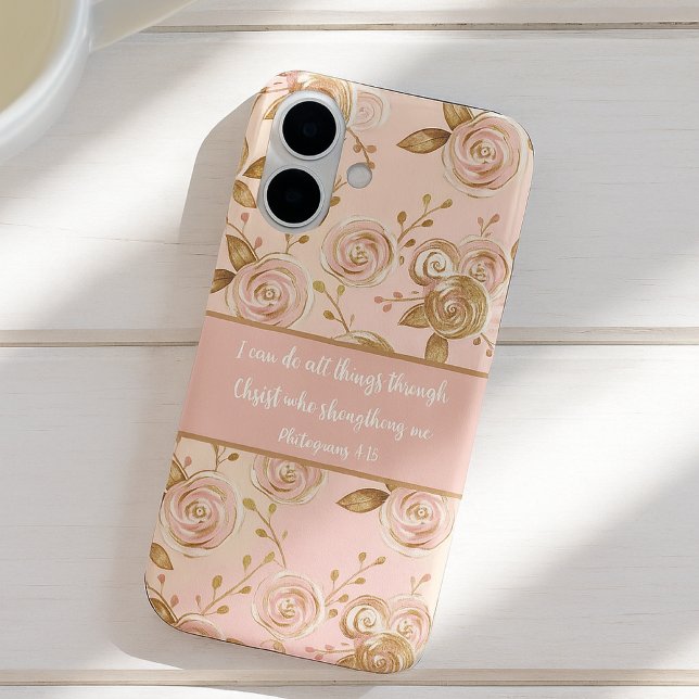 Bibelspruch Blumendesign Case-Mate iPhone Hülle (Von Creator hochgeladen)