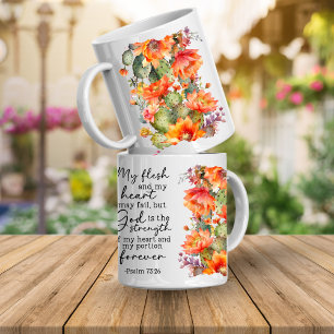 Bibelspruch Blumengestaltete Kaffeetasse