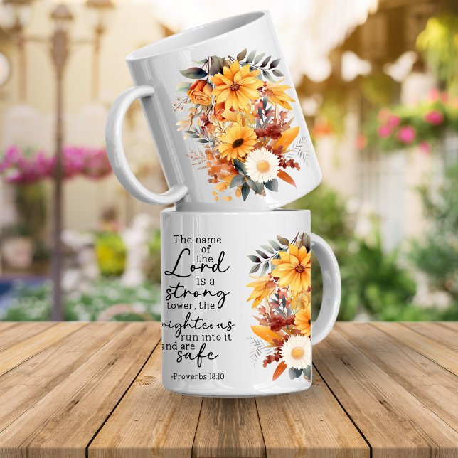 Bibelspruch Blumengestaltete Kaffeetasse (Bible verse floral mugs that are inspirational faith scriptures that will encourage and inspire you)