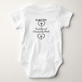 Bibelspruch individuell anpassbarer Baby-Body Baby Strampler