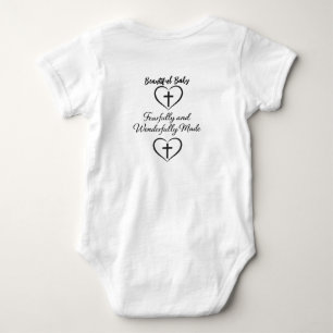 Bibelspruch individuell anpassbarer Baby-Body Baby Strampler