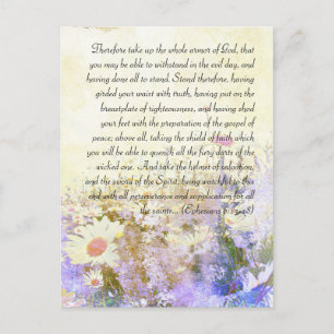 Bibelstelle, Grunge-Daisy-Postkarte Postkarte